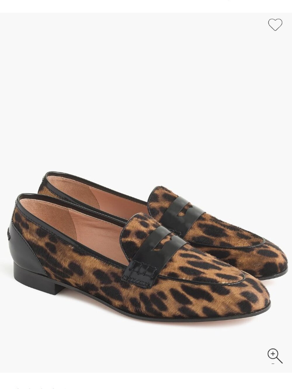 J.Crew Academy penny loafers with calf hair.
